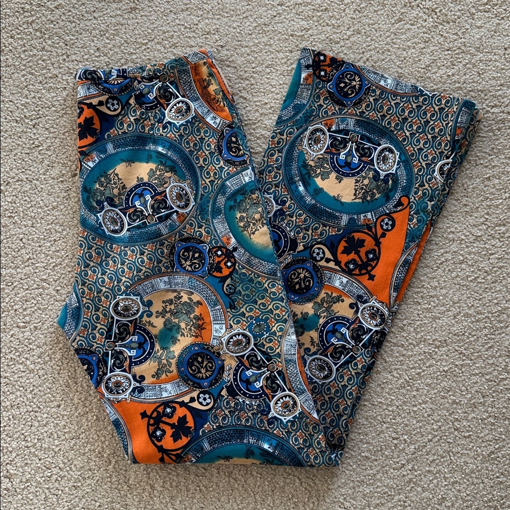 Vintage Italian Colorful Patterned Pants